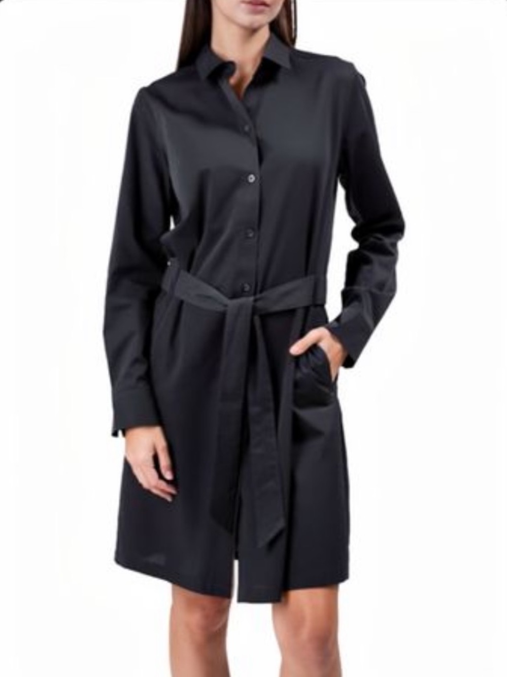 black Foxcroft NYC Pax LS Stretch dress size 12 new
